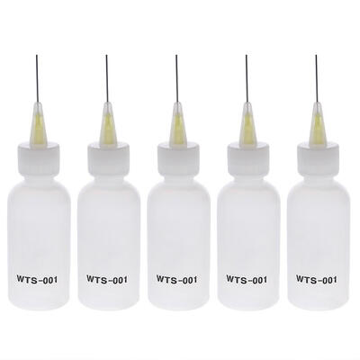 

5pcs 50ml Transparent Plastic Glue Dispenser Needle Bottle for Rosin Solder