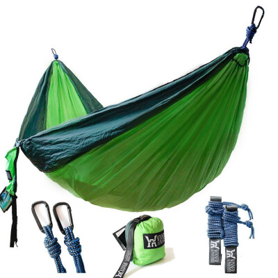 

〖Follure〗New Double Camping Hammock Lightweight Nylon Portable Hammock