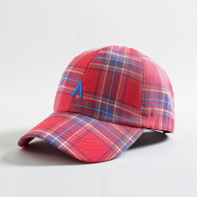 

Fashion Lattice Baseball Cap Korean Version 100 Sets Sunshade Cap Outdoor Sunscreen Cap Embroidered A Mens Duck Tongue Cap