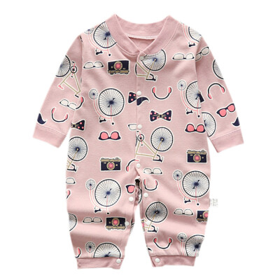 

Autumn Newborn Infant Rompers Baby Boy Girl Casual Floral Print Outfits Cotton Romper Jumpsuit Clothes Baby Clothing 3-12M