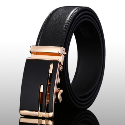 

Mens leather belt automatic buckle belt mens belt leather business pants belt factory direct