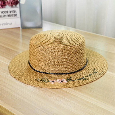 

Women Hat Summer Fall Sunscreen Bow Straw Weaving Hat Foldable Wide Brim Travel Beach Suns Visor UV Protection Cap