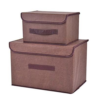 

Collapsible Non-Woven Storage Bins Baskets Boxes Containers Closet Organizers with Lids & Handles for Clothes Toys 2-Pack Pink