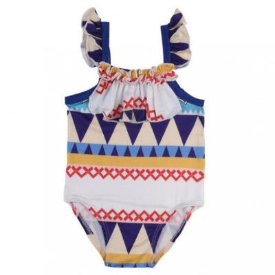 

Newborn Kid Baby Girls Bikini Geometric Swimwear Swimsuit Monokini Bathing Suit