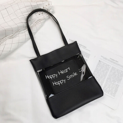 

Tailored Womens Fashion Transparent Handbag Large Capacity Shoulder Bag Handbag