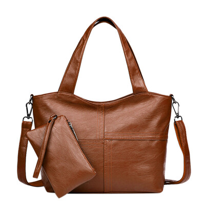

Tailored 2Pcs Womens Ladies Pattern Pure Color Fashion HandbagWallets