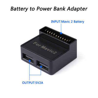 

Battery to Power Bank Adapter Dual Output Port 5V2A for DJI Mavic 2 Pro Mavic Zoom RC Quadcopter