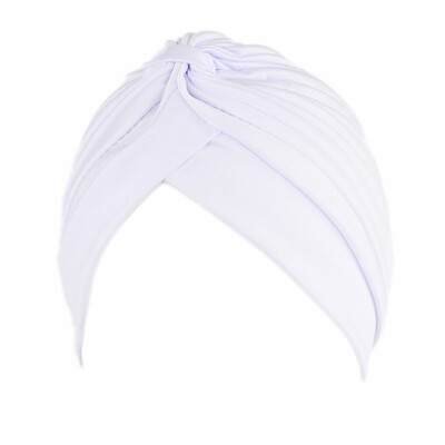 

Women Beanie Muslim Bonnet Indian Pleated Hat Elastic Islamic Chemo Cap Turban