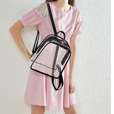 

Tailored Womens Clear Plastic See Through Security Transparent Backpack Bag Travel Bag
