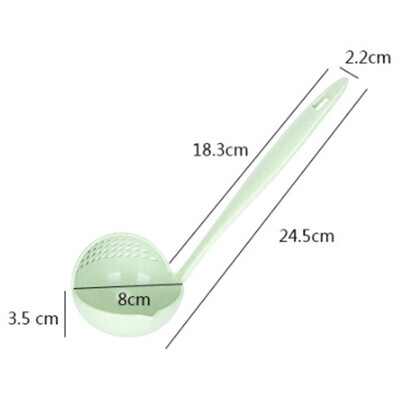 

2 in 1 Long Handle Soup Spoon Colander Kitchen Cooking Colander Kitchen Scoop Tableware Environmental Tableware