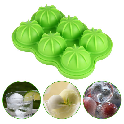 

6 Cavity Silicone Sphere Ice Cube Tray Mold for Whiskey Cocktail