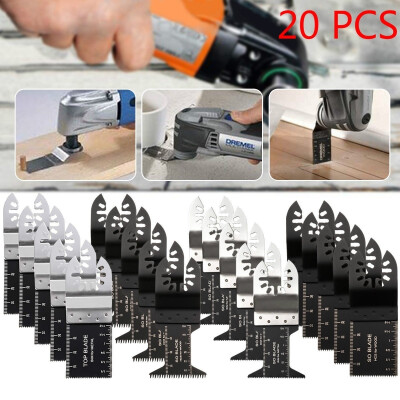 

20Pcs Oscillating Multi Tool Saw Blade for Cutting WoodMetalNailsPlasticDrywall Fein Bosch Multimaster Makita Bosch