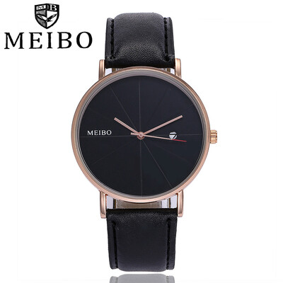 

MEIBO Ladies Wriatwatches Leather Band Womens Watch Minimalist Clock Rose Gold Dail Hour Reloj Mujer Dropshipping 533