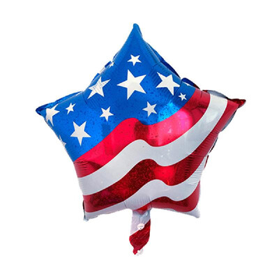 

Foil Balloon Round Star Flag Balls Balloons for Independent Day Party Decoration