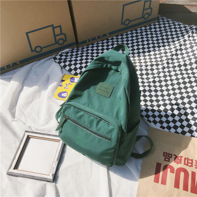 

Junior high school schoolbag female ins wind Korean high school minimalist Mori Hyun-a Kim wind backpack tide card female Joker st