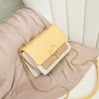 

Summer color chain female Korean version of Joker shoulder slung fashion texture small square bag