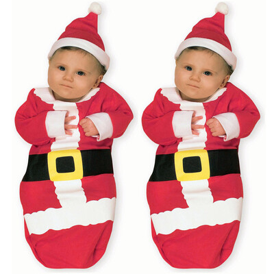 

Newborn Infant Baby Boys Girls Pajamas Christmas XMAS Swaddle Sleeping BagHat