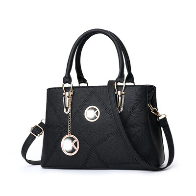 

2019 new European&American big bag shoulder bag simple handbag diagonal bag PU leather fashion handbag