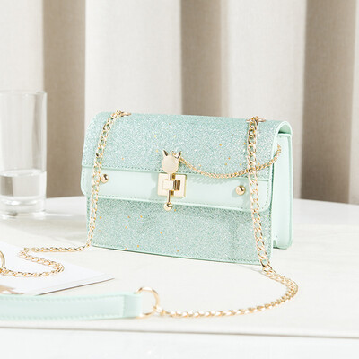 

Summer ins fashionable single shoulder lady bag Chao Korean version Baitao oblique bag chain is small&fresh