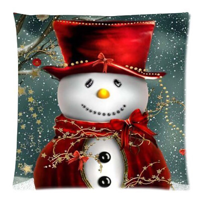 

JPGIF Merry Christmas Pillow Cases Cotton Linen Sofa Cushion Cover Home Decor