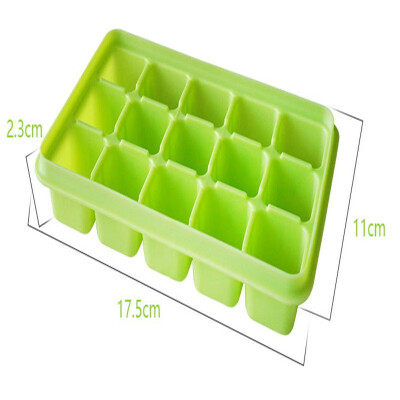 

Set of 2 silicone ice cube tray with 15 cells in yellow&green colors