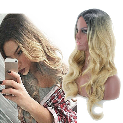 

〖Follure〗Fashion Womens Wig Blonde Brown Long Wavy Full Wigs Party Hair Wigs