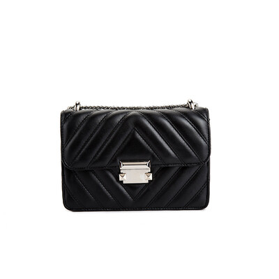 

Lingge chain bag female 2019 new fashion handbag retro wild shoulder bag Messenger bag lock small square bag
