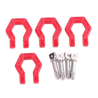 

4Pcs Red Trailer Hook Bumper D-ring for 110 RC Crawler Traxxas TRX4 Axial