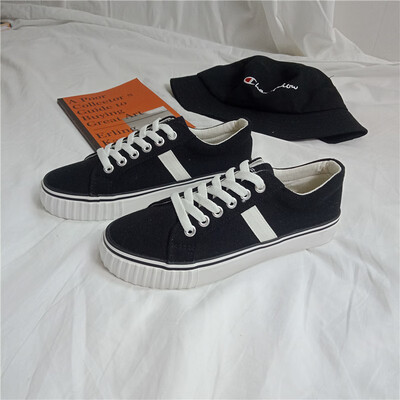 

Canvas Shoes Female Students Korean Harajuku ulzzang Hong Kong Flavor Retro chic Shoes Female Joker Hong Kong Style