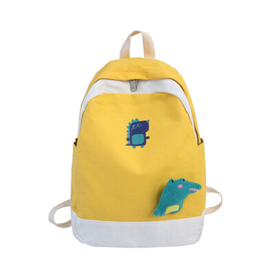 

Ins schoolbag Girl Korean version Senior High School Students Japanese Mori canvas Japanese shoulder bag girl funny ugly Backpack