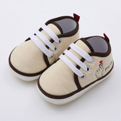 

Newborn Baby Girls&Boys Soft Shoes Soled Loving Letter Print Footwear Crib Shoes