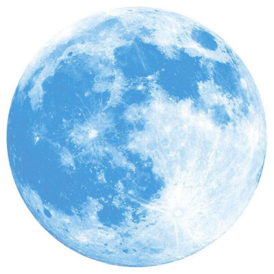 

〖Follure〗30cm 3D Large Moon Fluorescent Wall Sticker Removable Glow In The Dark Sticker