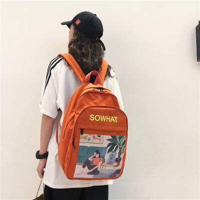 

Ins schoolbag female Korean version of junior&senior high school students hundred sets of large capacity simple ancient feelin