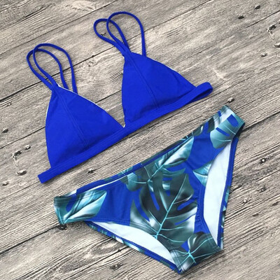 

Roseonmyhand Women Swimwear Bikini Solid Two-Piece Swimsuit Tankini Beach Swimsuit