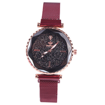 

Titanium watch female vibrato with the same paragraph Milan buckle net with lazy magnet stone watch