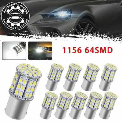 

10X Pure White 1156 BA15S 64SMD DRL Parking Tail LED Light Bulbs 1141 12V