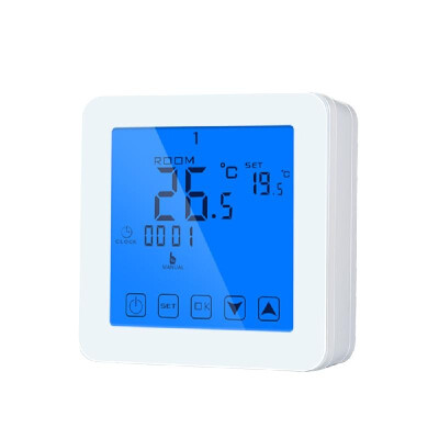 

Touch Screen Digital Thermostat 7 Day Programmable for Gas Boiler Heating Temperature Controller Regulater Battery Power Wall Moun