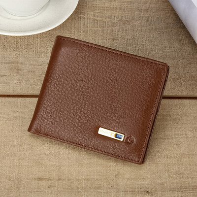 

SMARTLB Men Genuine Leather Short Bluetooth Anti Lost Theft Selfie Smart Wallet