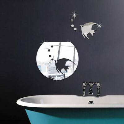 

〖Follure〗Acrylic 3D Cute Fish Combination Mirror Effect Wall Sticker Decal Home Decor GD