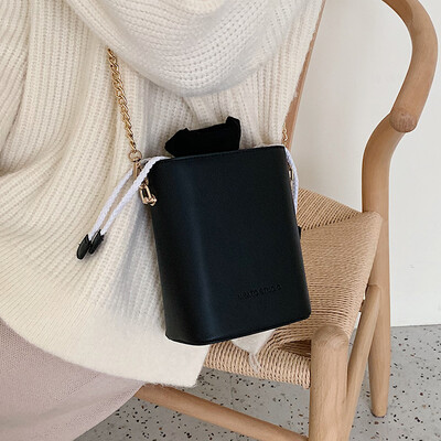 

Simple bucket bag female 2019 new Korean version of the wild ins super fire slung mini bag chain shoulder bag