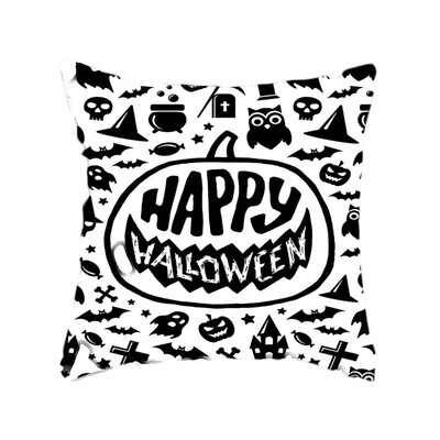 

Cartoon Skull Halloween Cushion Cover Nightmare Before Christmas Decor Throw Pillows Car Sofa Home Decorative Pillow Case