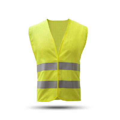 

High Visibility Reflective Safety Vest Reflective Polyester Knitted Vest Workwear Security Working Clothes Petrol Station Day Nigh