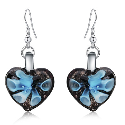 

Fahsion Cute Coloured Glaze Heart-shaped Drop Earrings