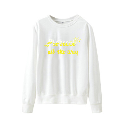 

Tailored Fashion Womens Casual Solid Color Letter Print Long Sweatshirt Sweater Top