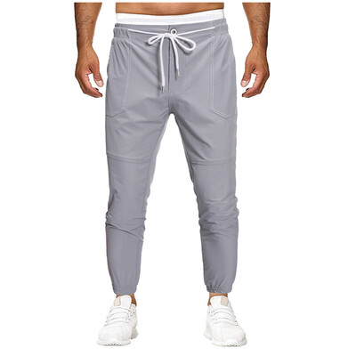 

Gobestart Men Pocket Pure Color Overalls Casual Pocket Sport Work Casual Trouser Pants
