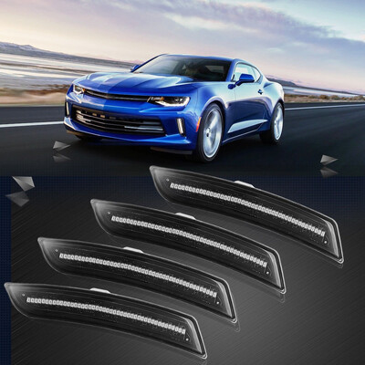 

For 2016- 2018 Chevy Camaro Smoked LED Side Marker Lights Front & Rear Set of 41 year warranty