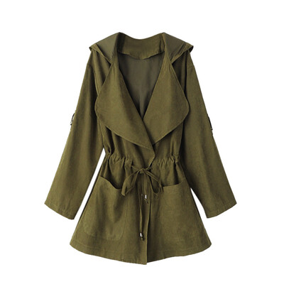 

〖Follure〗Women Hooded Long Sleeve Jacket Windbreaker Parka Pockets Cardigan Thin Coat