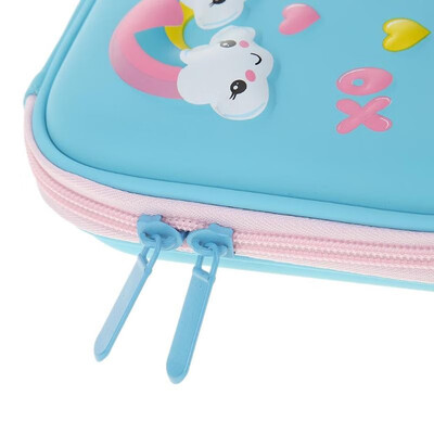 

Cute Cartoon Girls Boys Pencil Bag Large Capacity Pencilcase Light Blue
