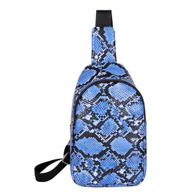 

Women Snake Pattern Leather Waist Chest Pack Casual Shoulder Crossbody Bags