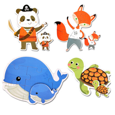 

Gotoamei Wooden Childrens Whale Animal Puzzle Games Educational Toys For Kids